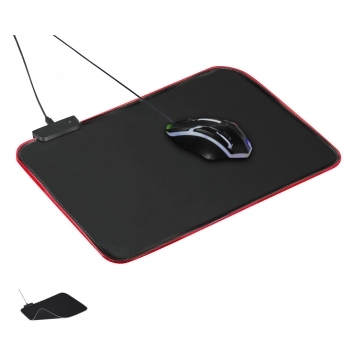 Alfombrilla gaming antideslizante con iluminación LED perimetral