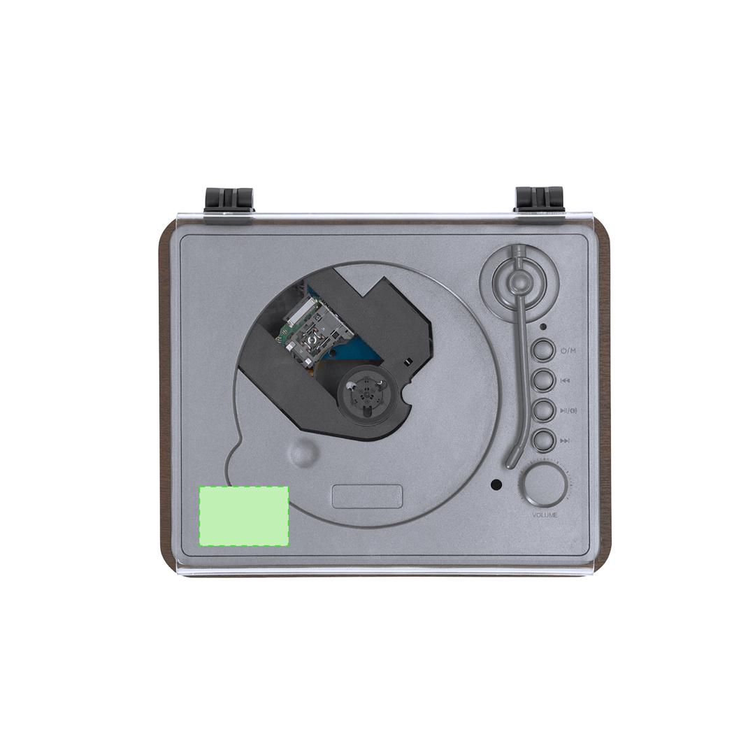 Reproductor de CD retro en madera con cubierta acrílica transparente, Bluetooth 2×3W y batería 2000 mAh