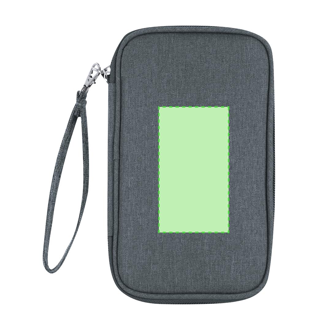 Estuche organizador de cables y accesorios tecnológicos de poliéster 600d rpet