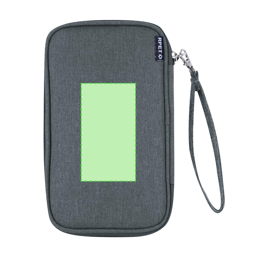 Estuche organizador de cables y accesorios tecnológicos de poliéster 600d rpet