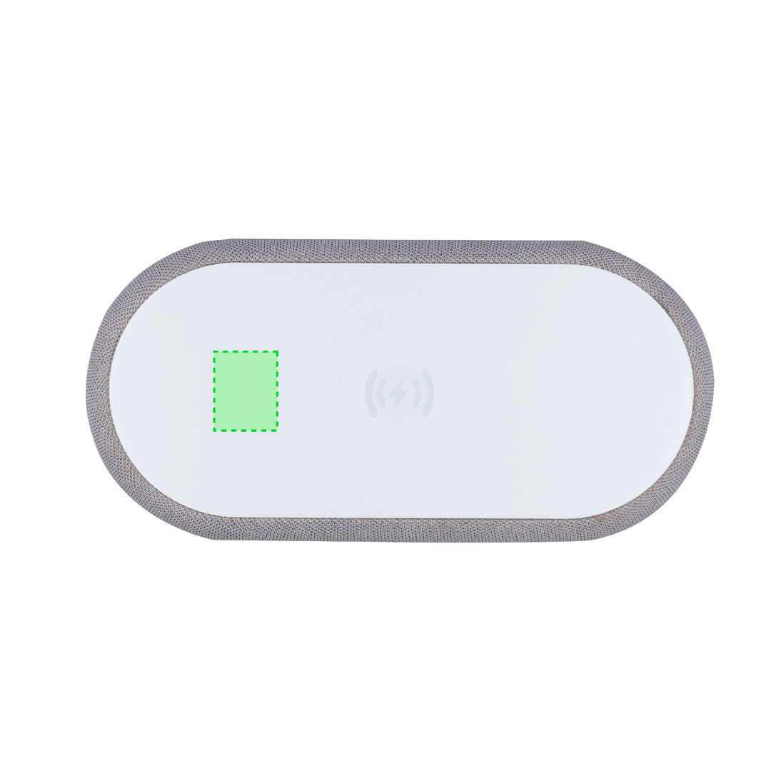 Reloj multifunción 5 en 1 con cargador inalámbrico 15W, lámpara 26 LEDs regulable, altavoz 5W, reloj y alarma