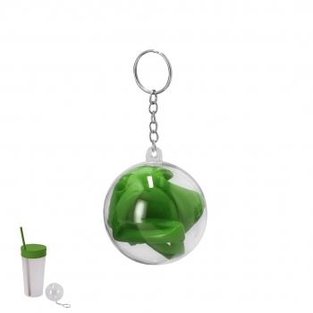 Cubrevasos de silicona con pajita de silicona reutilizable en estuche llavero