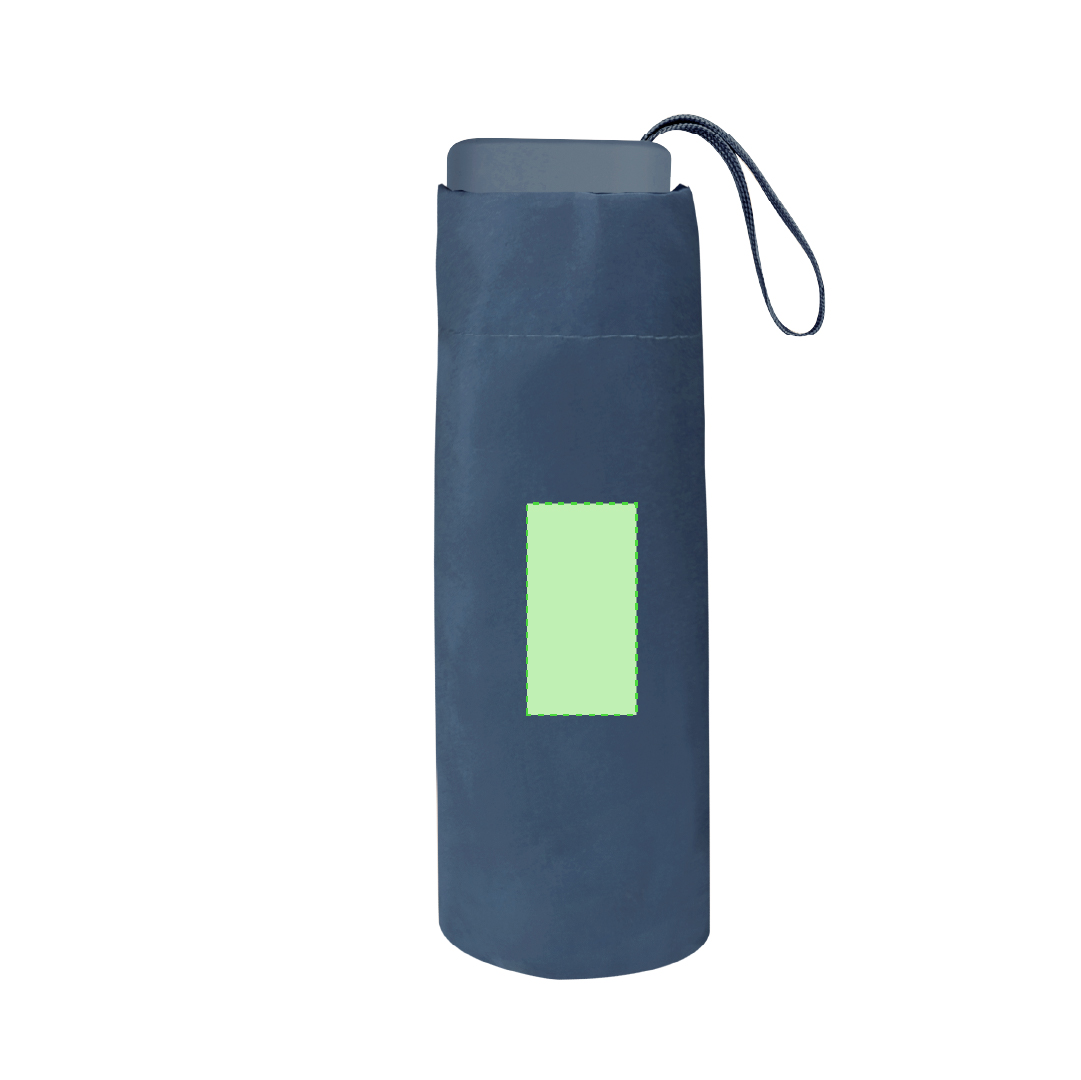 Paraguas plegable compacto de poliéster 190T antiviento en funda rígida de PU con cremallera