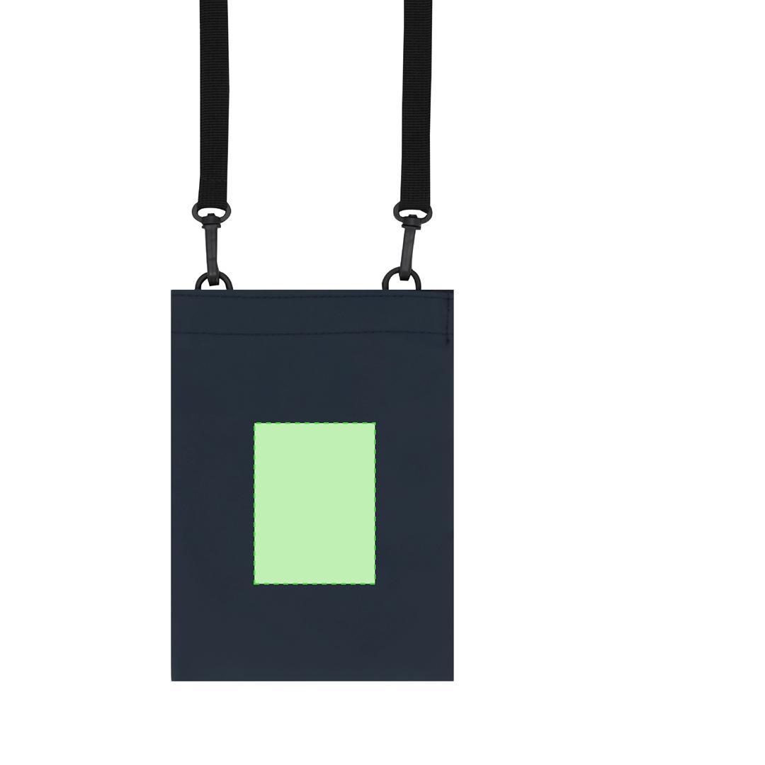 Portatodo de PU suave con velcro, fuelle extensible y doble mosquetón giratorio