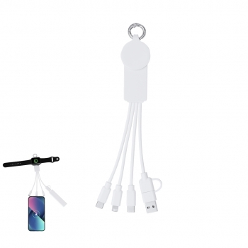 Cable cargador 3 en 1 universal con Micro-USB, Tipo-C y Lightning