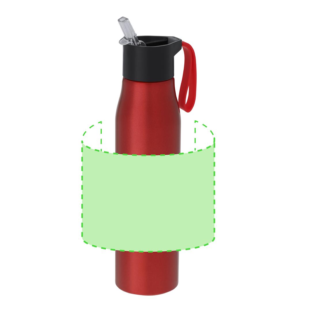 Botella deportiva ergonómica de aluminio reciclado 700 ml