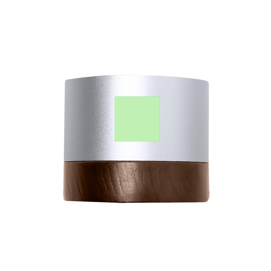 Altavoz Bluetooth 5.3 de aluminio reciclado con madera de nogal, 3W y distintivo reciclado