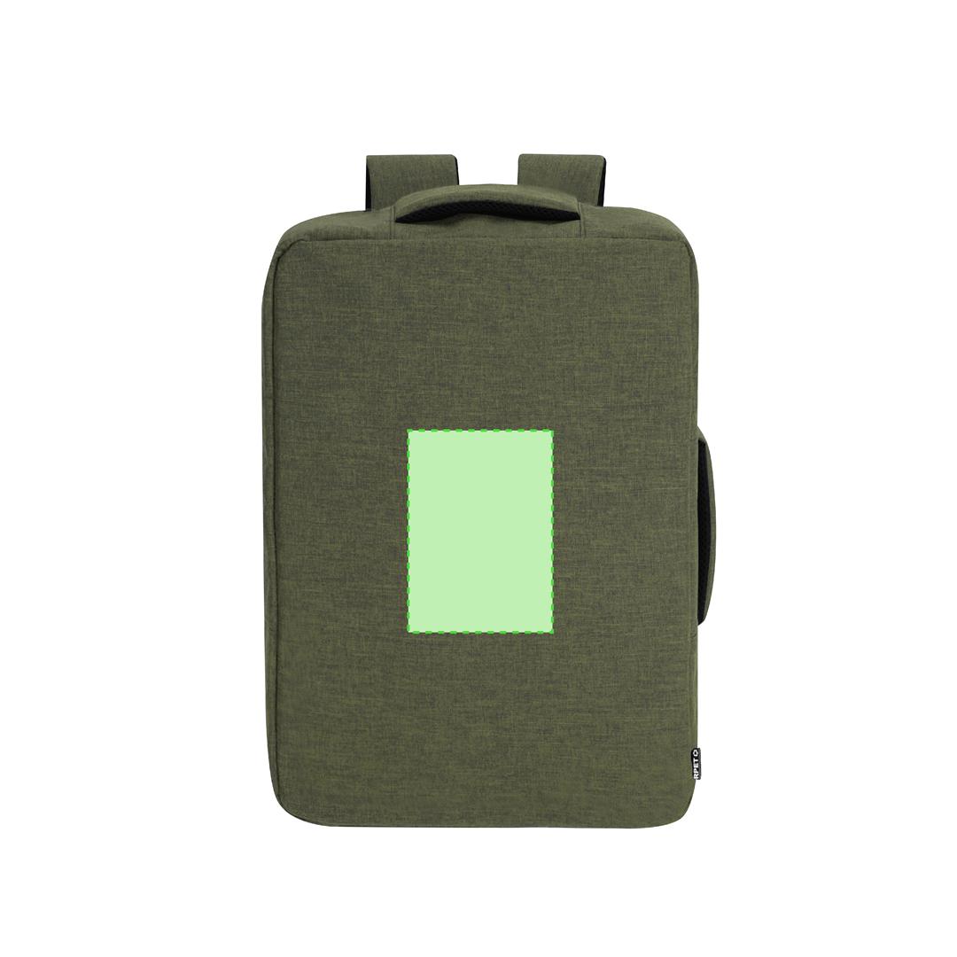 Mochila portadocumentos de RPET 300D con cremallera oculta, portátil 15