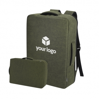Mochila portadocumentos de RPET 300D con cremallera oculta, portátil 15