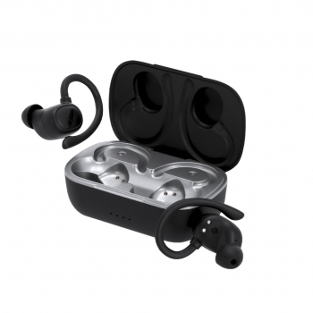 Auriculares Bluetooth 5.4 con sujeción alrededor de la oreja, estuche tapa abatible y USB-C