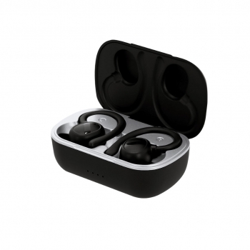 Auriculares Bluetooth 5.4 con sujeción alrededor de la oreja, estuche tapa abatible y USB-C