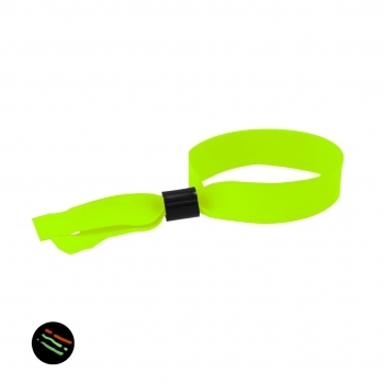 Pulsera de poliéster con cierre de seguridad ajustable para eventos y actividades