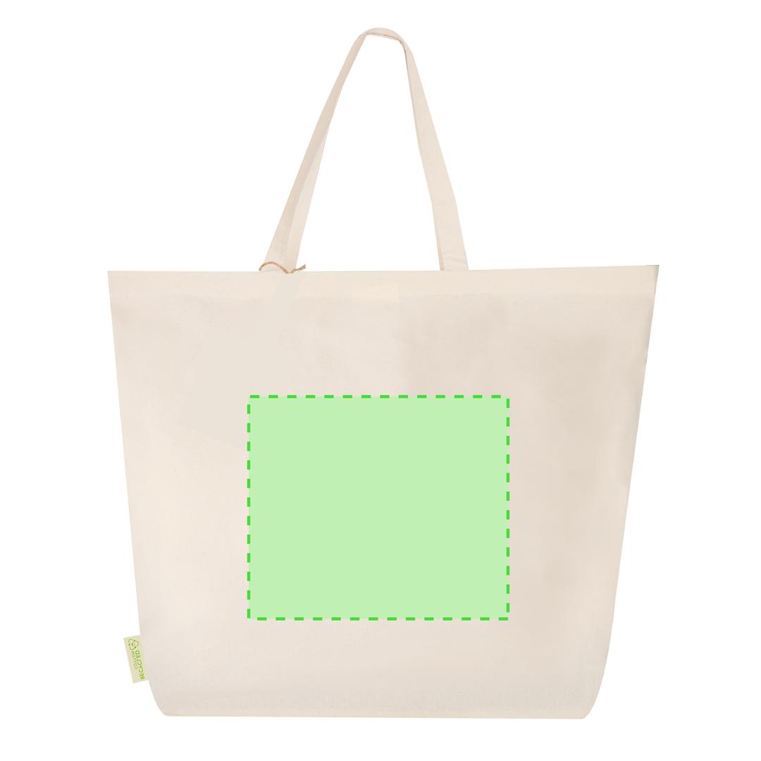Bolsa de algodón reciclado 220 g/m² gran formato 60×45 cm