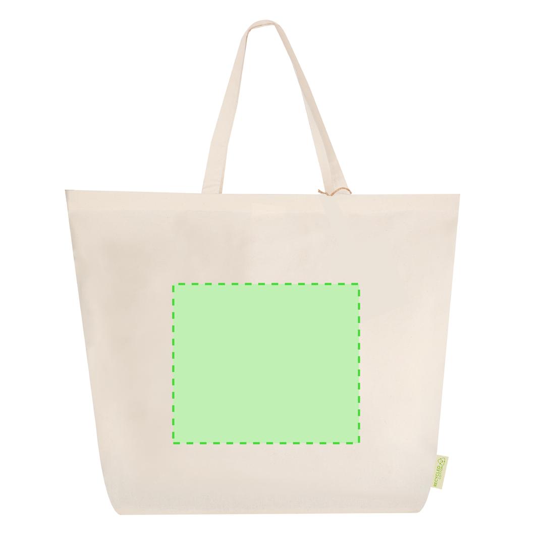 Bolsa de algodón reciclado 220 g/m² gran formato 60×45 cm