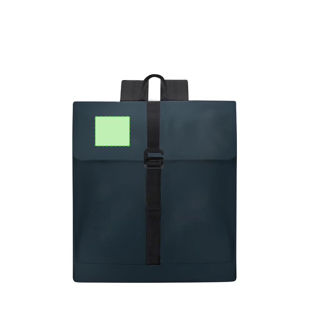 Mochila de PU con compartimento acolchado para portátil 14