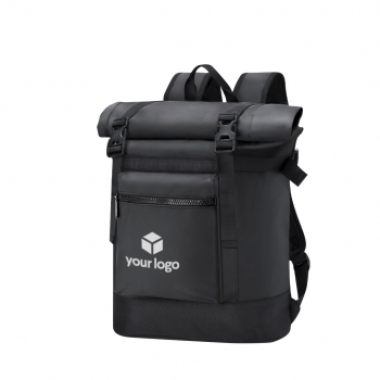 Mochila de PVC con cierre enrollable, portátil 15