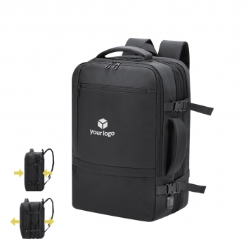Mochila extensible multifunción de PU con USB, portátil 15