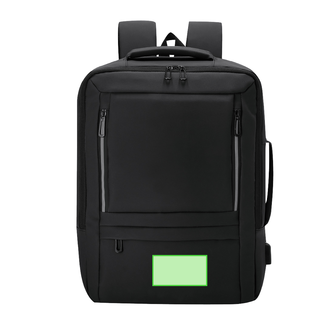 Mochila extensible de PU con USB, portátil 15