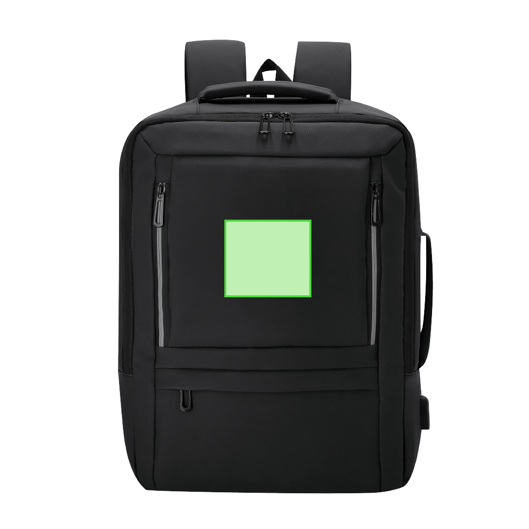 Mochila extensible de PU con USB, portátil 15