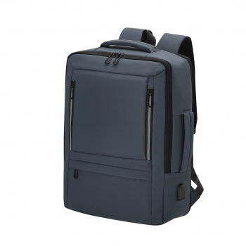 Mochila extensible de PU con USB, portátil 15