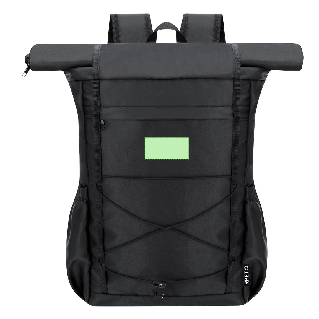Mochila de poliéster RPET 290D enrollable con portátil 15