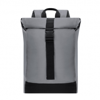 Mochila de poliéster 190T reflectante con cierre enrollable, portátil 15