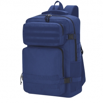 Mochila táctica de poliéster 600D con soportes elásticos frontales, portátil 17