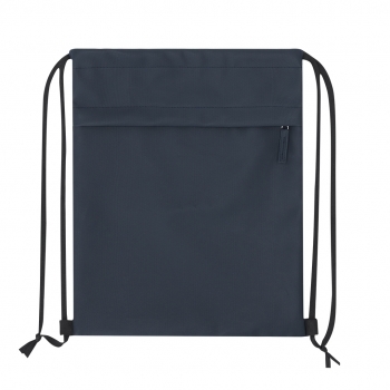 Mochila de cuerdas de PU y poliéster 600D con bolsillo frontal y tirador en PU