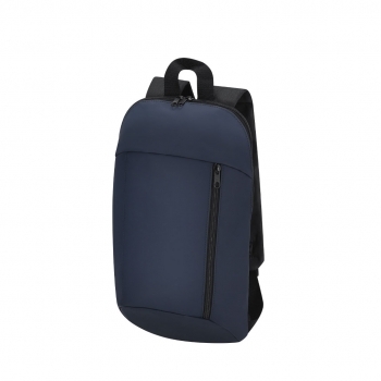 Mochila de PU con cremallera vertical frontal, espalda y cintas acolchadas transpirables