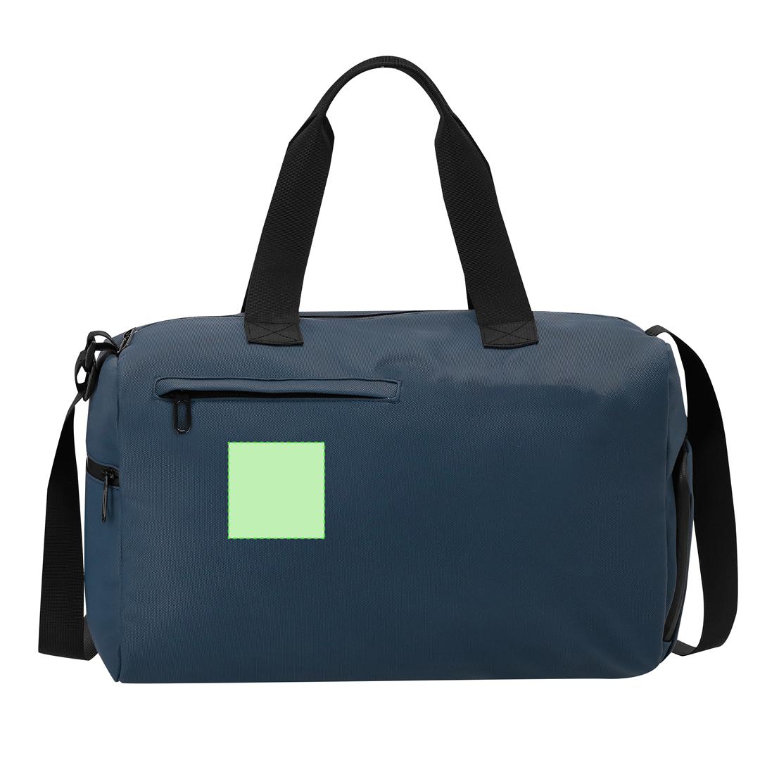 Bolso de PU con compartimento portazapatos, cremallera impermeable y bolsillos laterales pequeños