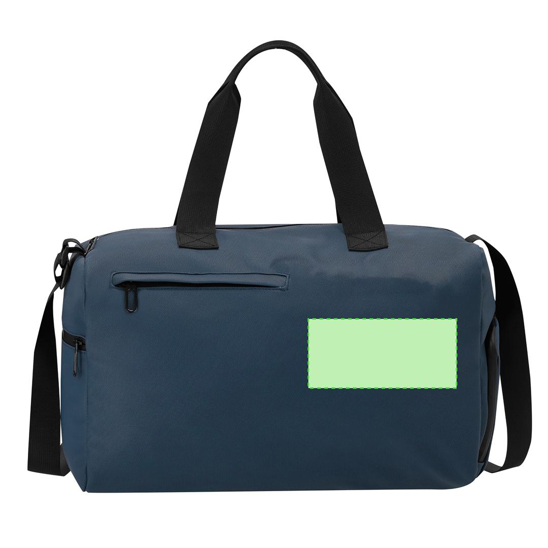 Bolso de PU con compartimento portazapatos, cremallera impermeable y bolsillos laterales pequeños
