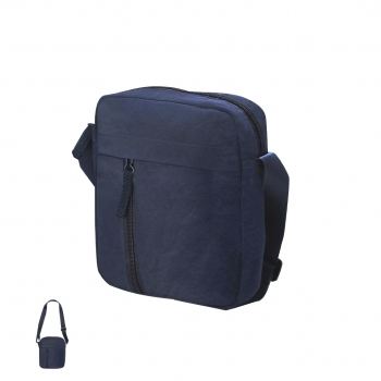 Bandolera de soft nylon con bolsillo central de cremallera y 2 compartimentos frontales de acceso rápido vertical