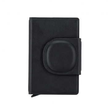 Tarjetero inteligente de PU localizador dual Apple Find My y Android Find Hub con 10 tarjetas
