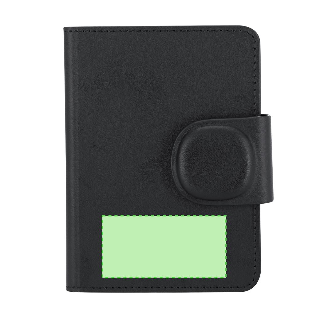 Funda de pasaporte inteligente de PU con localizador dual Apple Find My y Android Find Hub
