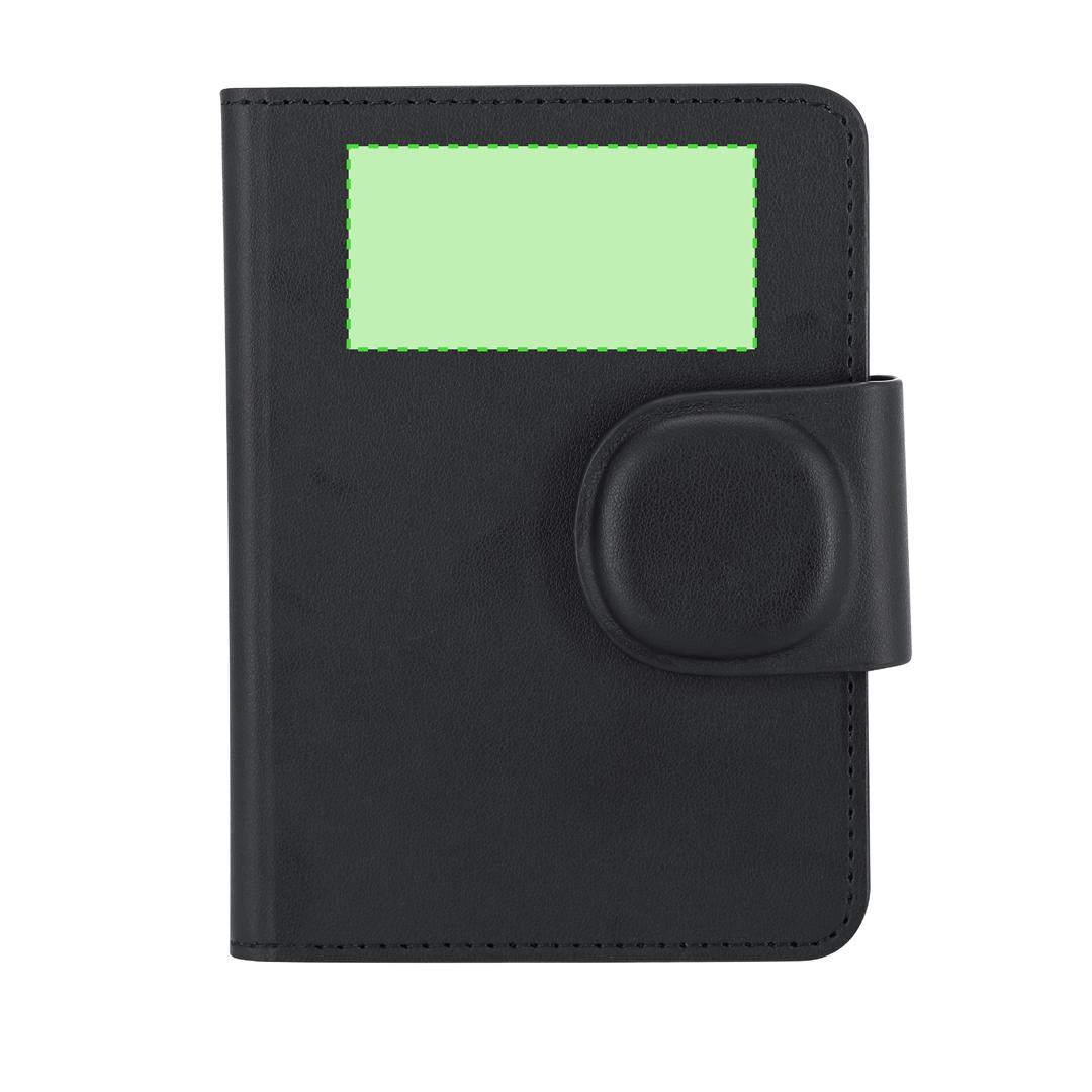 Funda de pasaporte inteligente de PU con localizador dual Apple Find My y Android Find Hub