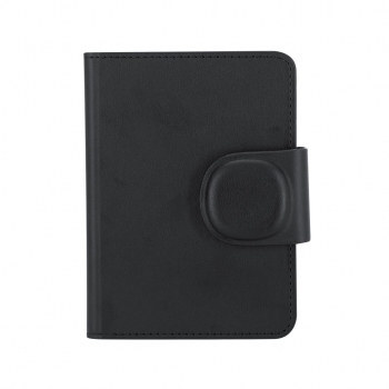 Funda de pasaporte inteligente de PU con localizador dual Apple Find My y Android Find Hub