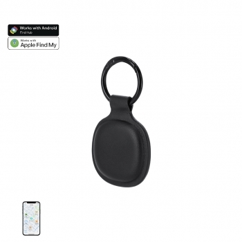 Localizador inteligente de PU con diseño elegante, localizador dual Apple Find My y Android Find Hub