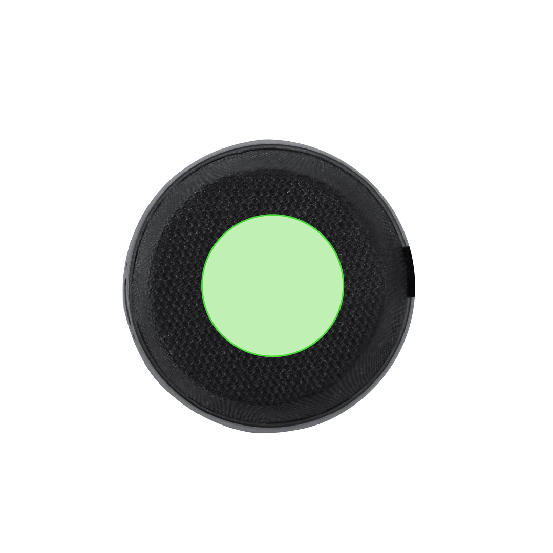 Altavoz Bluetooth 3W de RPET con enganche magnético para smartphone y asa de transporte