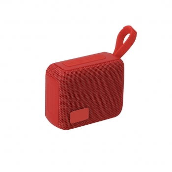 Altavoz estéreo Bluetooth 5W con malla RPET, radio FM, tarjeta SD 32GB, micrófono y correa