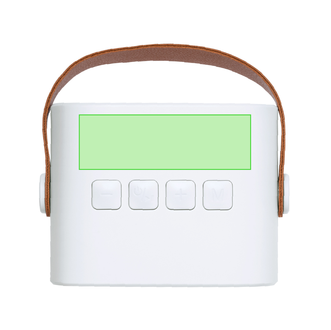Altavoz estéreo Bluetooth 5.3 de 5W en ABS reciclado RABS con batería 1200 mAh y USB-C
