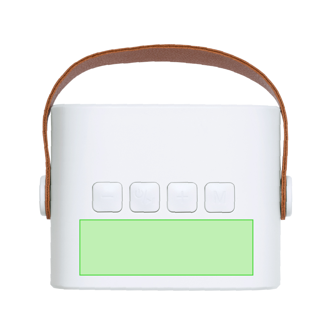 Altavoz estéreo Bluetooth 5.3 de 5W en ABS reciclado RABS con batería 1200 mAh y USB-C