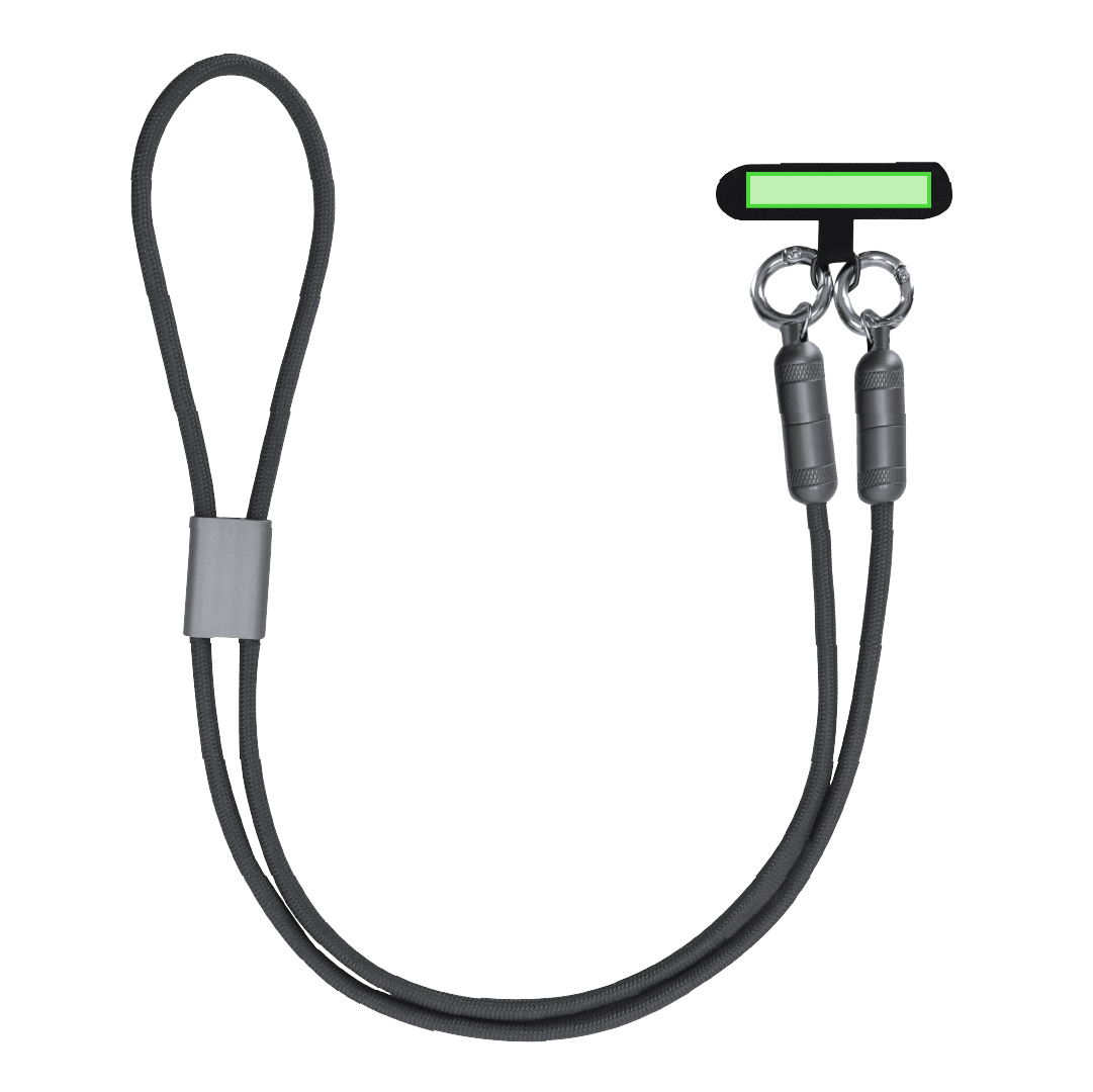 Cable cargador soporte de aluminio/ poliéster con Tipo-C PD 60W y datos