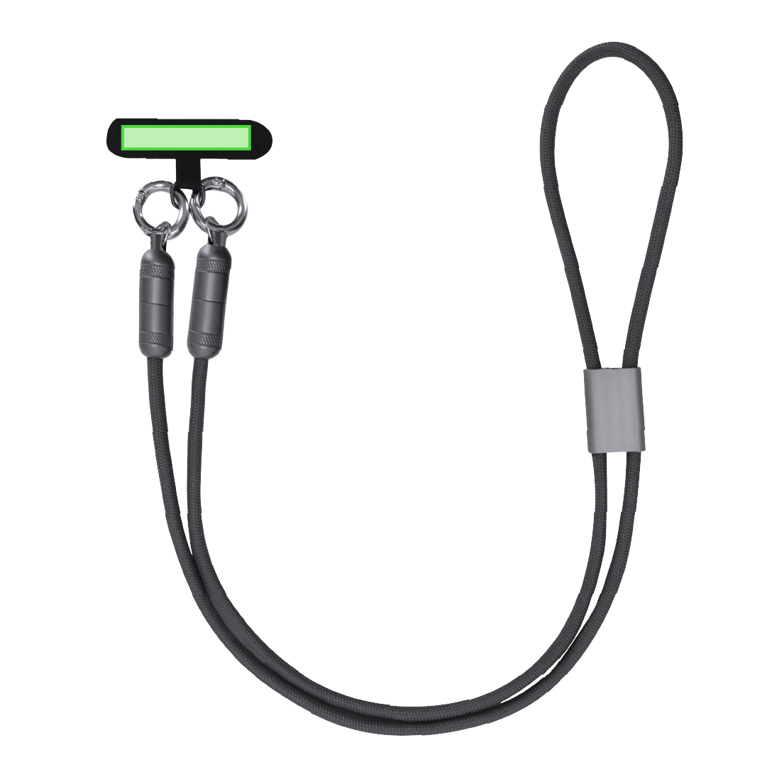 Cable cargador soporte de aluminio/ poliéster con Tipo-C PD 60W y datos