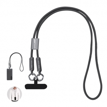 Cable cargador soporte de aluminio/ poliéster con Tipo-C PD 60W y datos