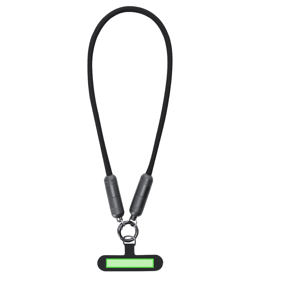 Cable cargador soporte de poliéster con Tipo-C PD 60W y datos
