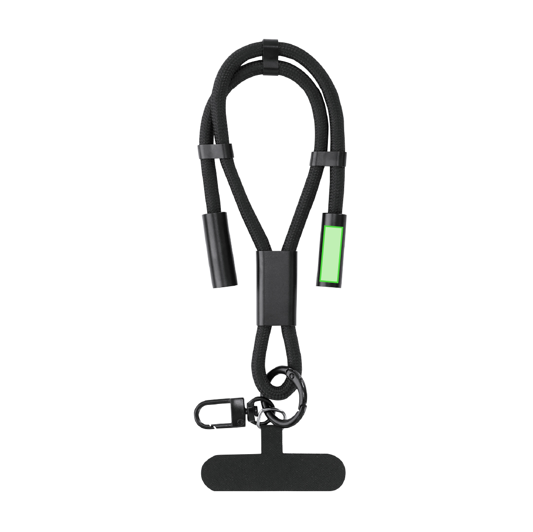 Cable soporte ajustable de RPET con PD 60W y transferencia de datos