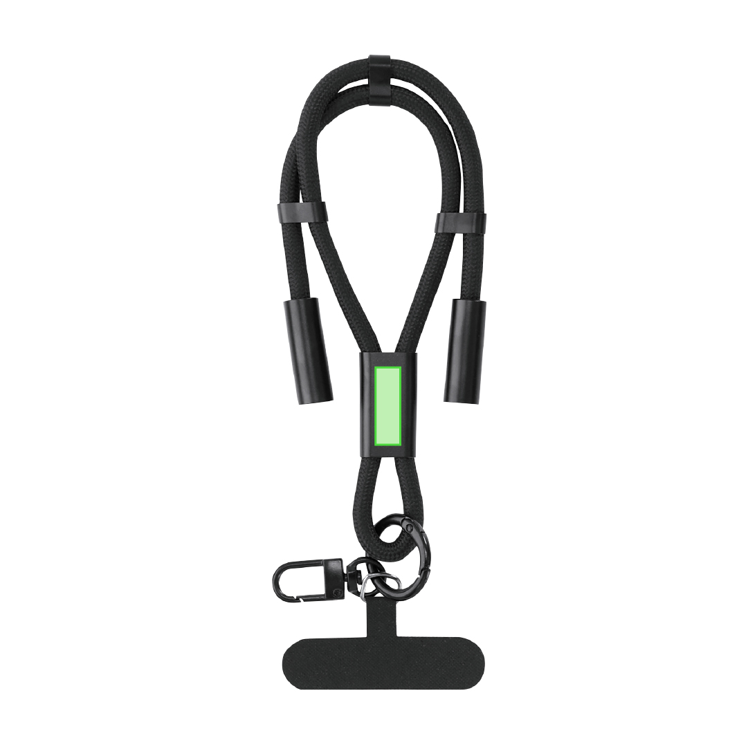 Cable soporte ajustable de RPET con PD 60W y transferencia de datos