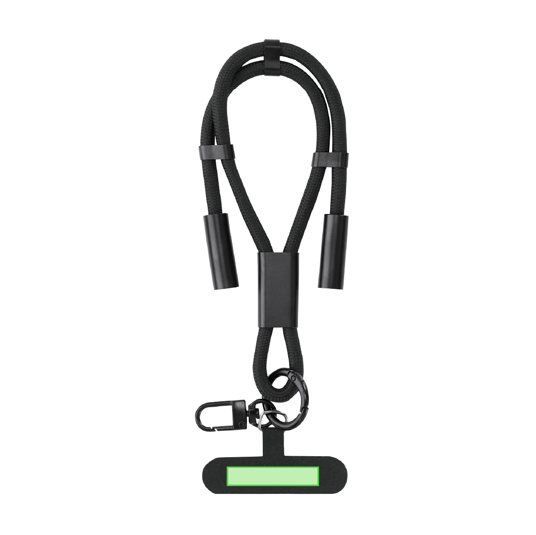 Cable soporte ajustable de RPET con PD 60W y transferencia de datos