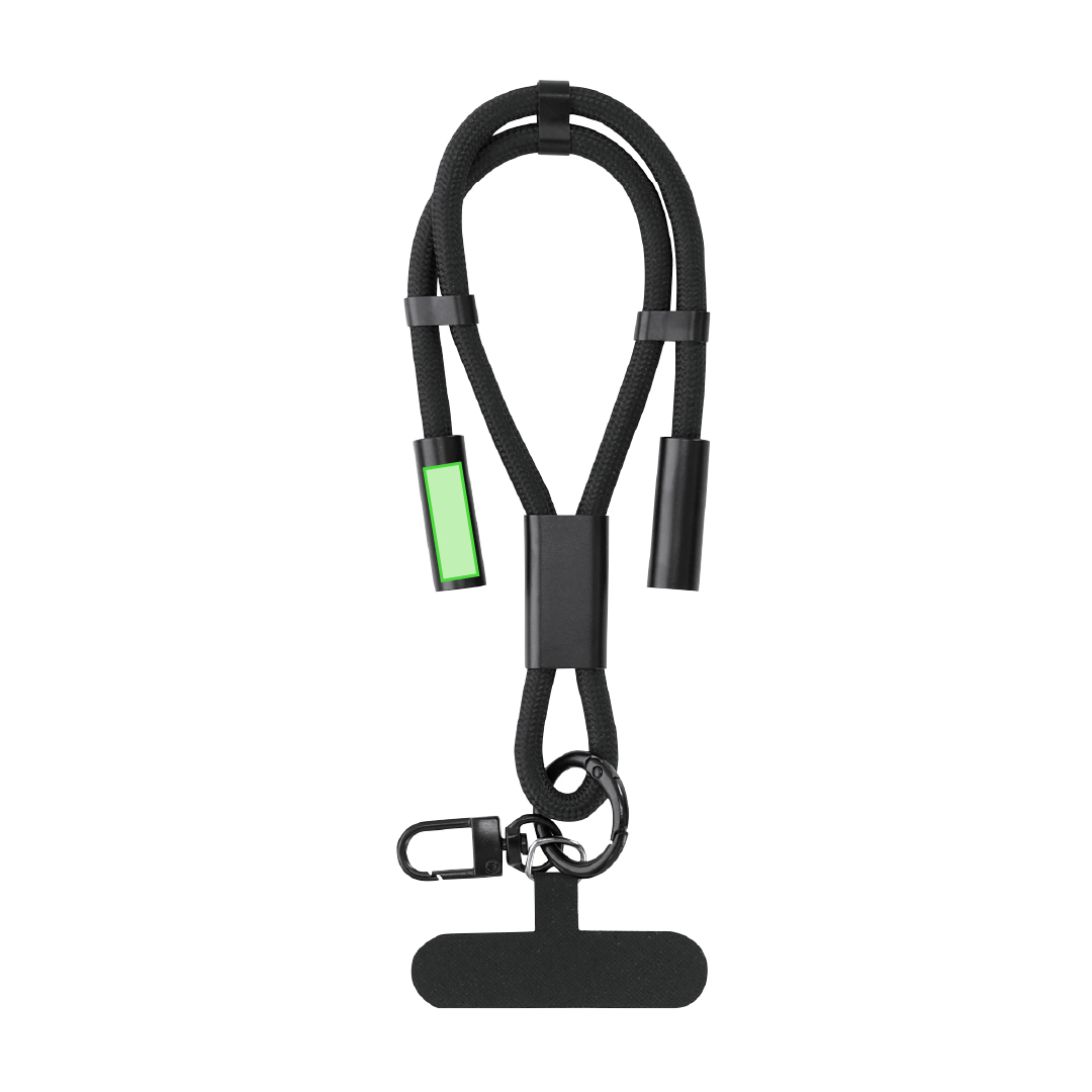 Cable soporte ajustable de RPET con PD 60W y transferencia de datos
