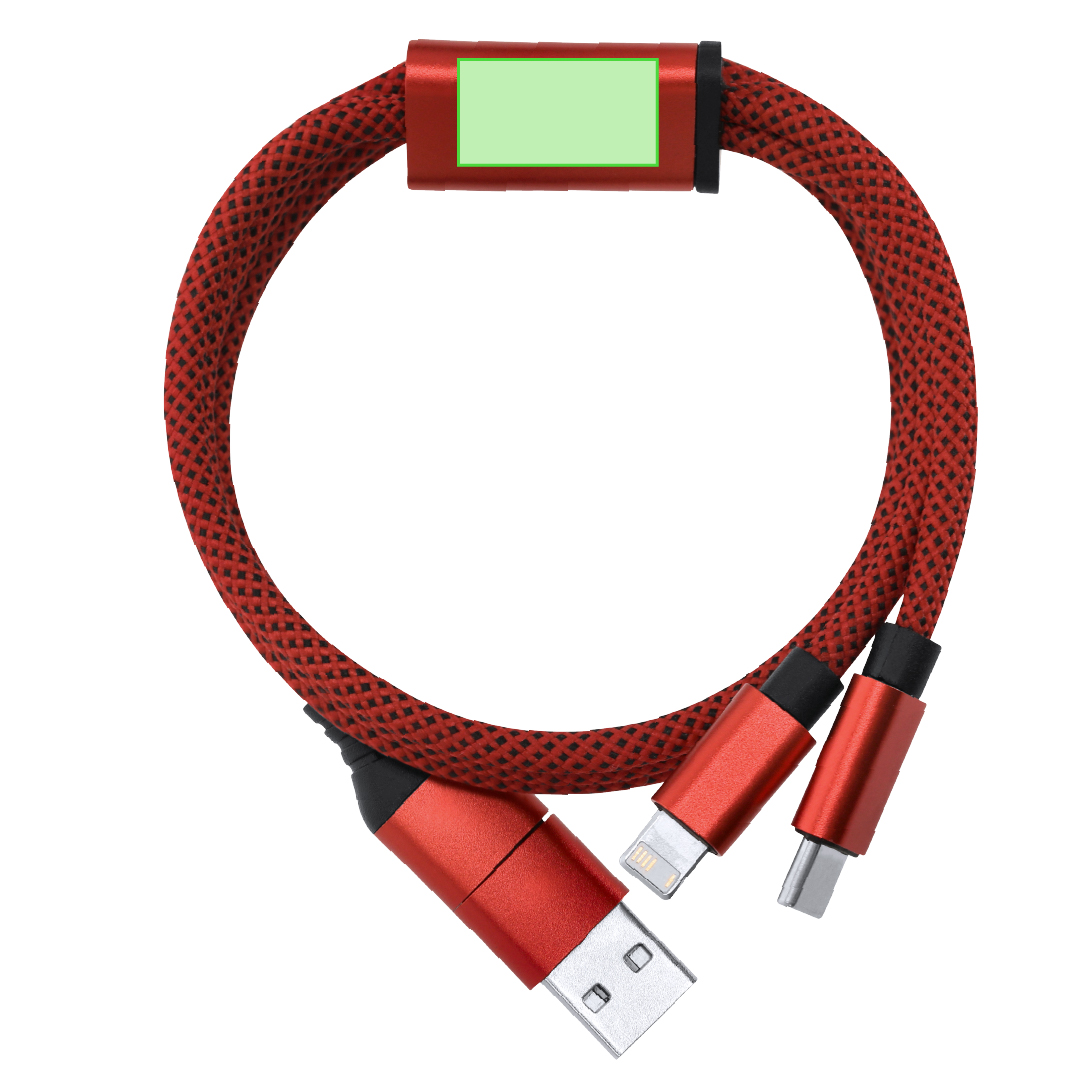 Cable cargador magnetico 3 en 1 con Micro-USB, Tipo-C y Lightning